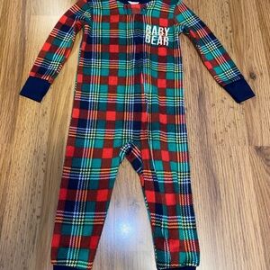 Dearfoams Multicolor Baby Bear Plaid Onesie